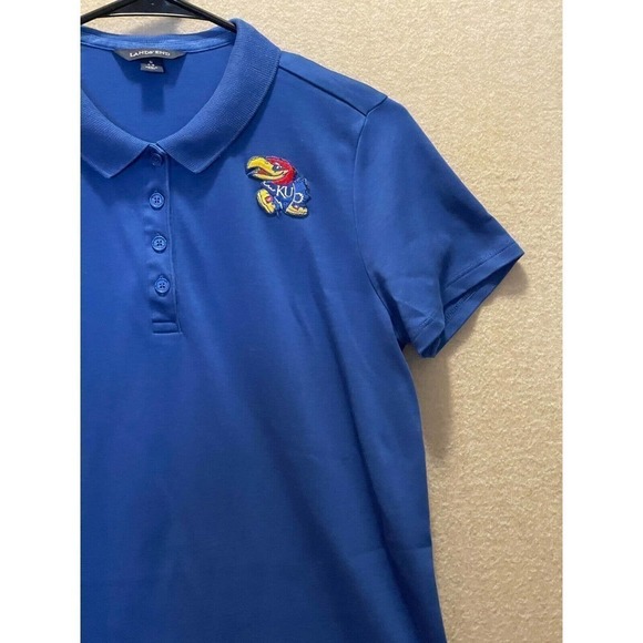 Lands End Polo Women's Small (6-8) KU Jayhawks Royal Blue - Picture 4 of 12